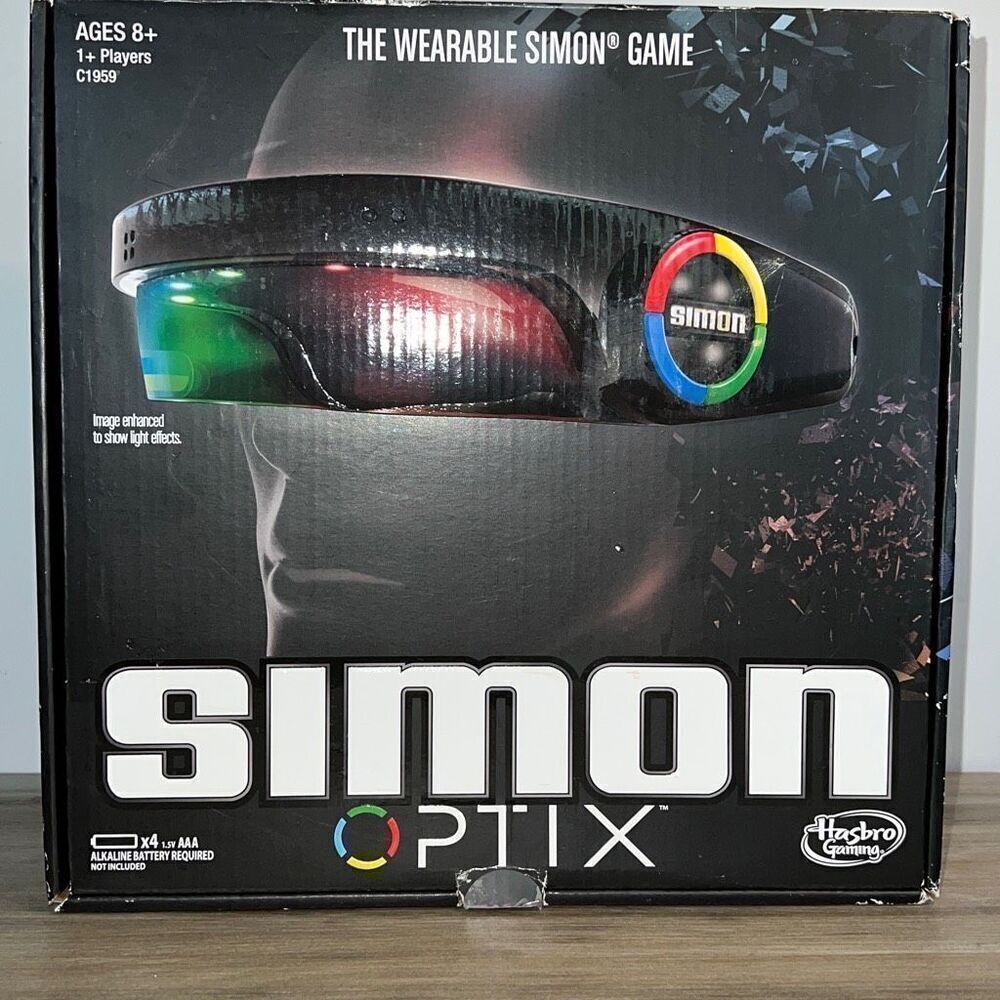 New Open Box Simon Optix Game Adjustable Headset Hasbro Play w/Friends or Solo